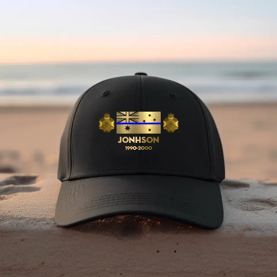 Personalized Australian Law enforcement Blue Thin Line Cap Printed QTKH1407