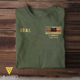 Personalized US Firefighter Red Line Flag Tshirt Printed QTKH1807