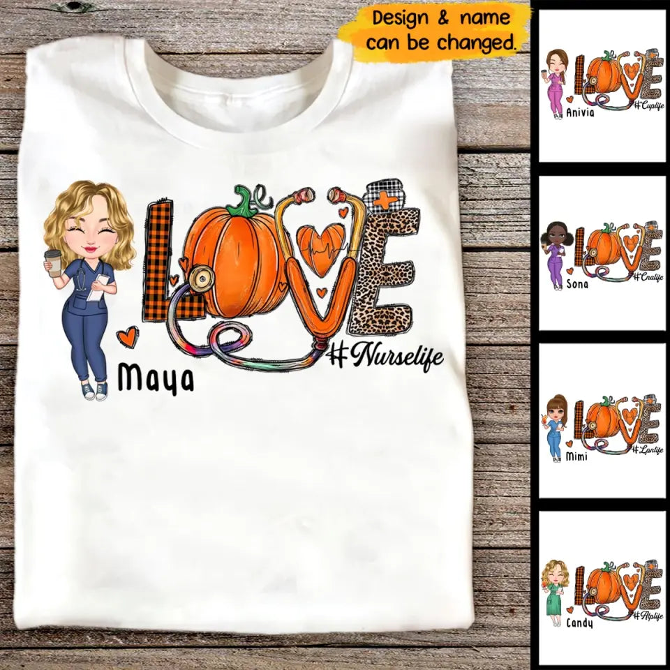 Personalized Love Nurselife Gift For Nurse T-shirt Printed HTHDNL1907