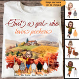 Personalized Just A Girl Who Loves Peckers  T-shirt Printed HTHHN2007
