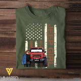 Personalized Colorful Flag Jeep Lover T-shirt Printed QTHN267