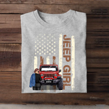 Personalized Colorful Flag Jeep Lover T-shirt Printed QTHN267