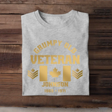 Personalized Canadian Rank Camo Flag Grumpy Old Man T-shirt Printed 23JUL-DNL25