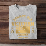 Personalized Grumpy Old VET UK Flag Rank Camo T-shirt Printed 23JUL-DNL25