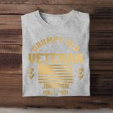 Personalized Grumpy Old VET US Flag Rank Camo T-shirt Printed 23JUL-DNL25