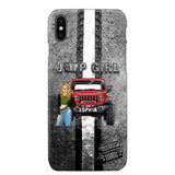 Personalized Jeep Girl with Name Phonecase Printed HTHHN2407