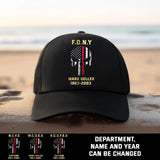 Personalized Skull US Flag Firefighter Department Cap Printed HTHKVH2607