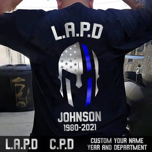 Personalized  Skull Flag US Police Department T-shirt Printed 23JUL-PD26