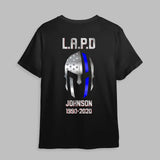 Personalized  Skull Flag US Police Department T-shirt Printed 23JUL-PD26