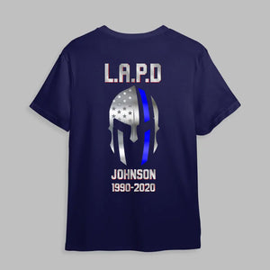 Personalized  Skull Flag US Police Department T-shirt Printed 23JUL-PD26