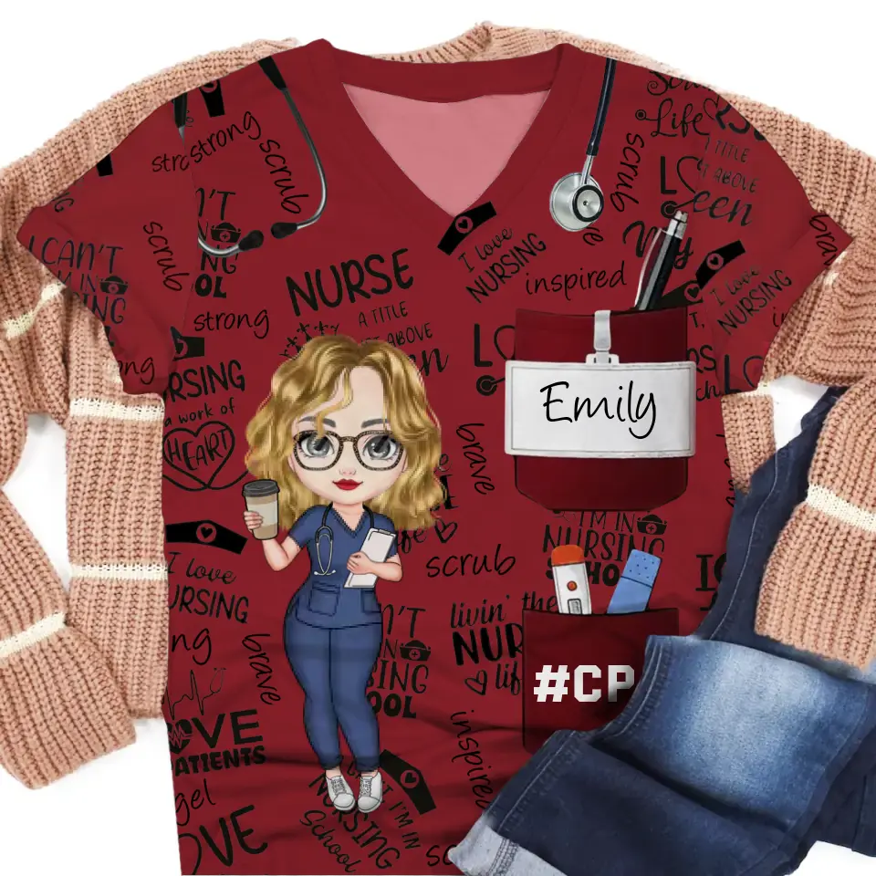 Personalized I Love Nursing Gift for Nurses 3D T-shirt Printed HTHKVH202317