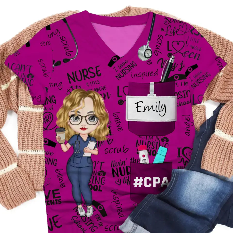 Personalized I Love Nursing Gift for Nurses 3D T-shirt Printed HTHKVH202317