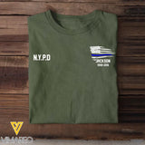 Personalized US Law Enforcement With Thin Blue Line T-shirt Printed QTPD2023106