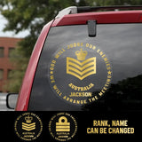 Personalized Australian Soldier God Will Judge Our Enemies We Will Arrange The Meeting Car Decal Printed QTKH2023117