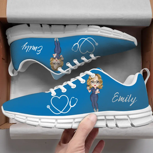 Personalized Nurse with Name Gift For Nurse Running Shoes Printed HTHKVH202372