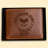 Personalized Australian Armed Forces Leather Wallet Laser QTPN2023169