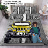 Personalized Jeep Girl with Name Bedding Set Printed HTHHN2023143