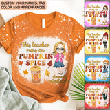 Personalized This Teacher Runs On Pumpkin Spice Gift for Teachers 3D T-shirt Printed HTHPD23153