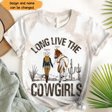 Personalzied Long Live The Cowgirls Horse Girl 3D T-shirt Printed MTHHN23194