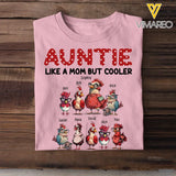 Personalized Auntie Like A Mom But Cooler Chickens with Kid Names T-Shirt Printed 23JUL-HN12
