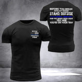 Personalized Thin Blue Line Law Enforcement Sheepdog Custom Your ID And Department Tshirt 2D Printed 23255KVH