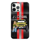 Personalized Jeep Girl with Name Phonecase Printed PVD23190