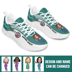Personalized Nurse Logo with Name Gift For Nurse Running Shoes Printed HTHKVH23241