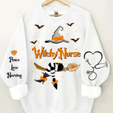 Personalized Witchy Nurse Printed Sweatshirt 23309HTHDNL