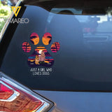 Personalized Just A Girl Who Loves Dogs Dog Lovers Decal Printed QTVQ403