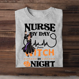 Personalized Nurse By Day Witch By Night Halloween Gift Tshirt 2D Printed HTHKVH23406
