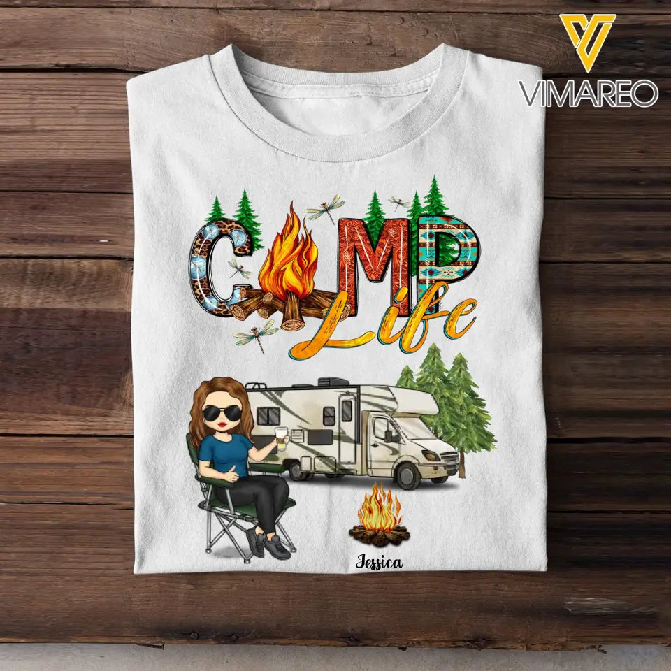 Personalized Camp Life Camping Gift Tshirt 2D Printed VQ23361