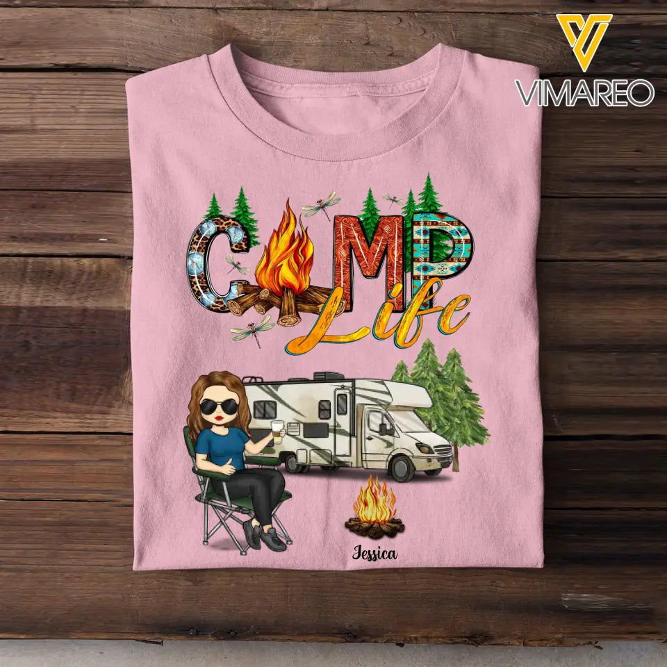 Personalized Camp Life Camping Gift Tshirt 2D Printed VQ23361