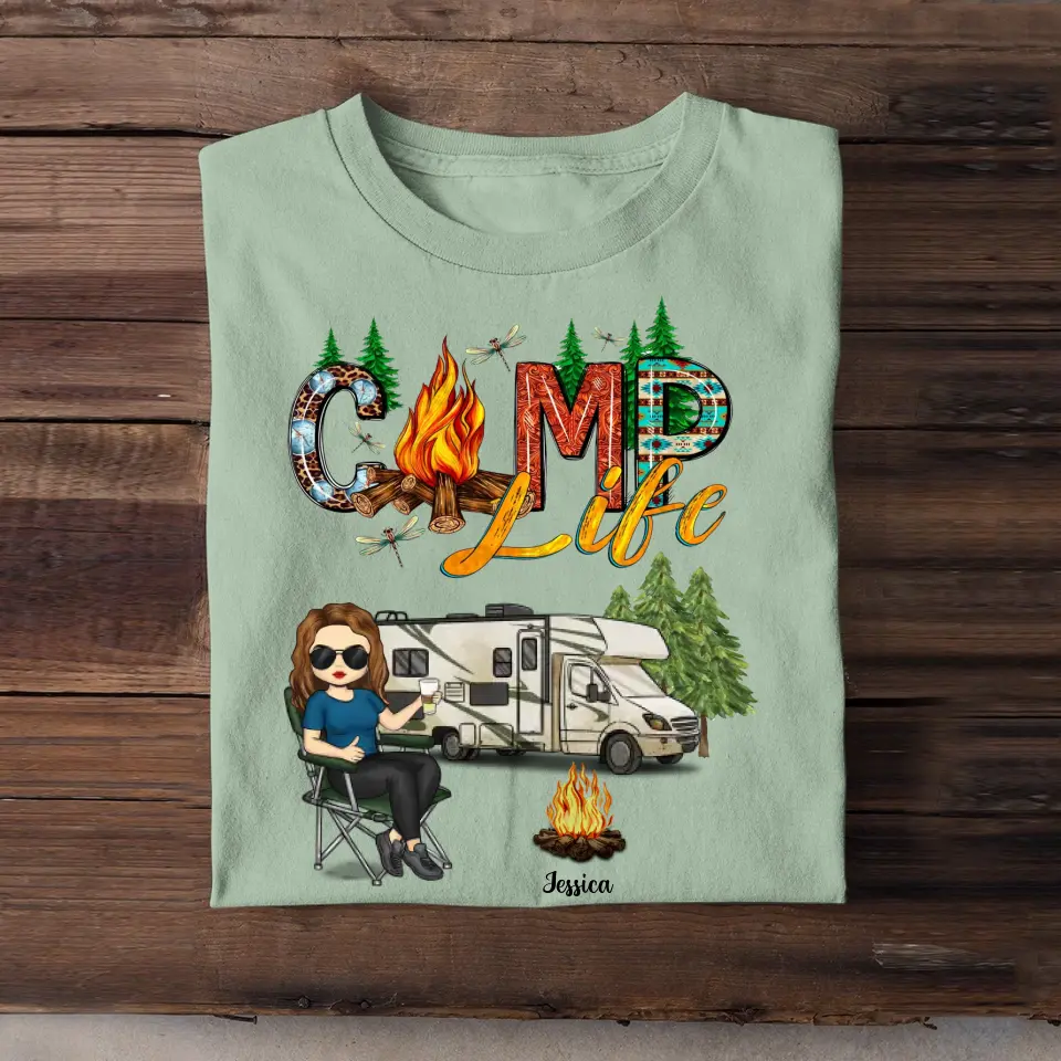 Personalized Camp Life Camping Gift Tshirt 2D Printed VQ23361