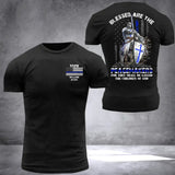 Personalized US Police Blue Thin Line T-shirt 2D Printed 23345PTN