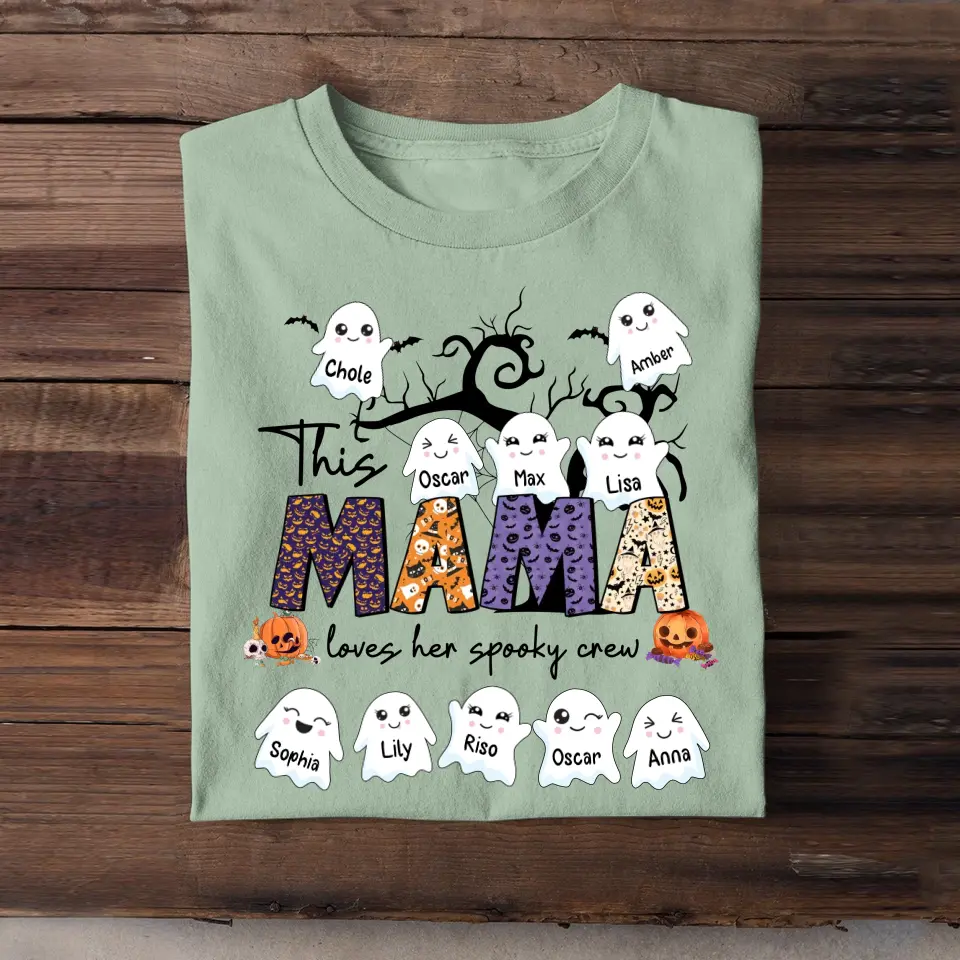 Personalized This Mama Loves Her Spooky Crew T-shirt Printed HTHHN23457