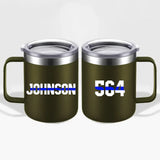 Personalized Police Badge Number & Name Laser Handle Cup Printed QTKVH23497