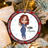 Personalized Loving Dependable Empathetic Caring Hardworking Quick Thinking Kind Hearted Ceramic Ornament Printed LDMKVH23568