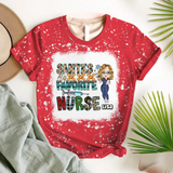 Personalized Santa's Favorite Nurse 3D T-shirt Printed HTHVQ23610