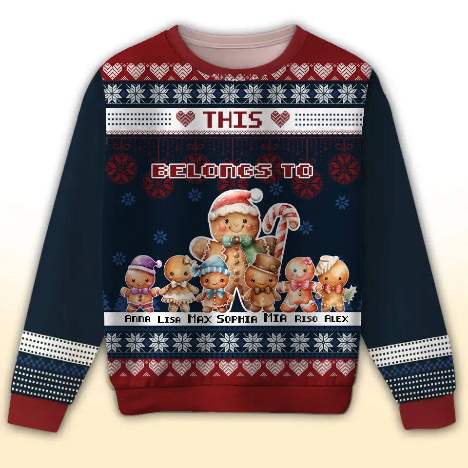 Personalized This Grandma Belongs To Ugly Sweater Printed HTHHN23635