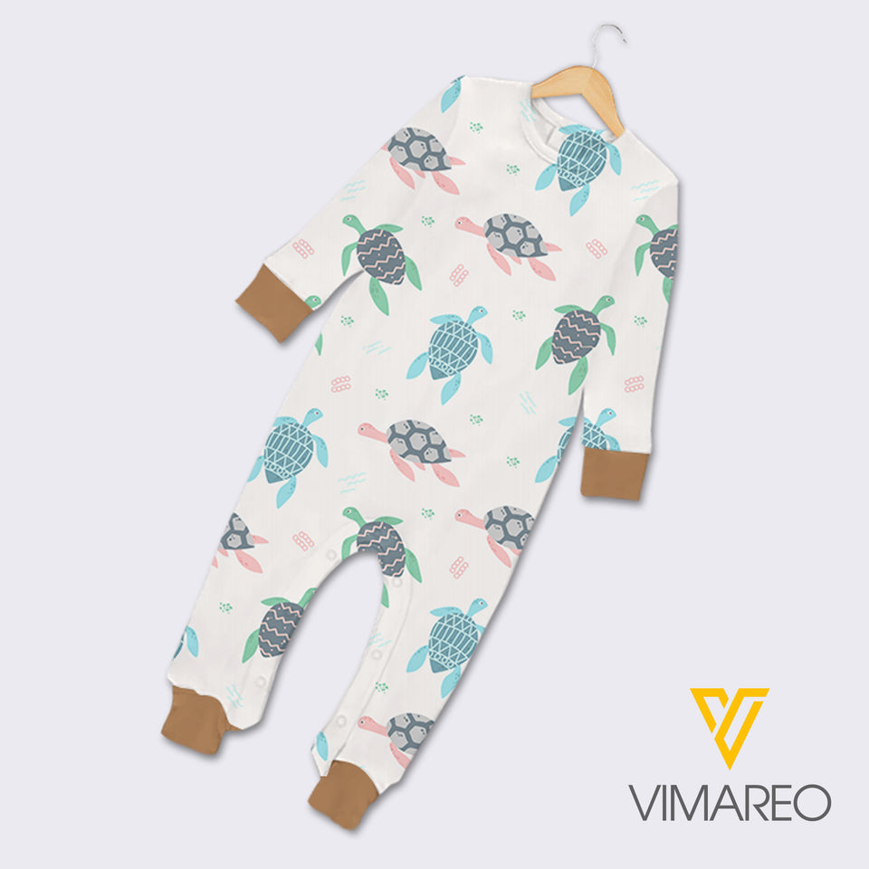 Turtle Baby Romper CEEFD7