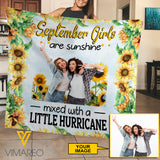 Personalized September Girl Fleece Blanket JUE-MA19