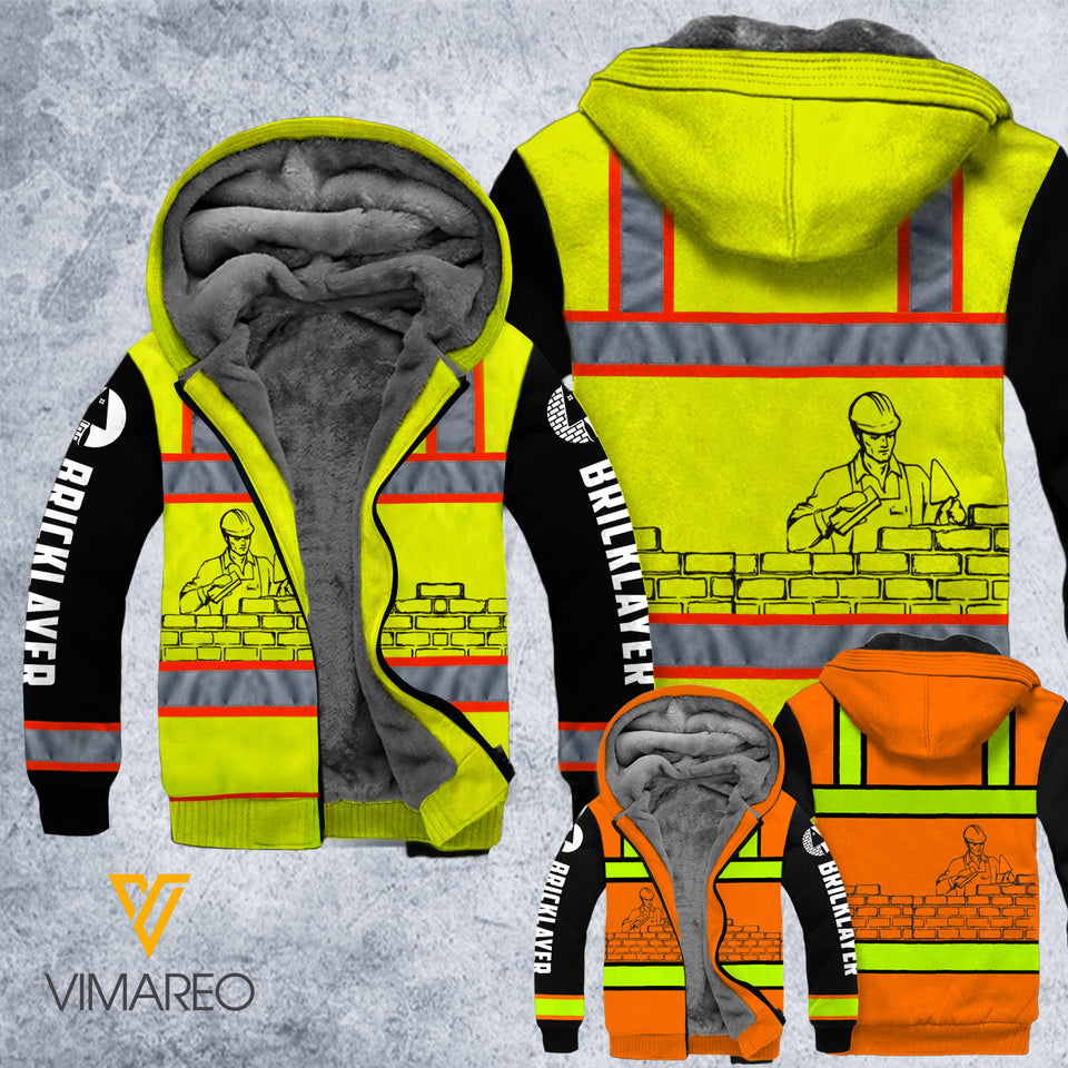 BRICKLAYER SAFETY FLEECE HOODIE 3D PRINTED 030221