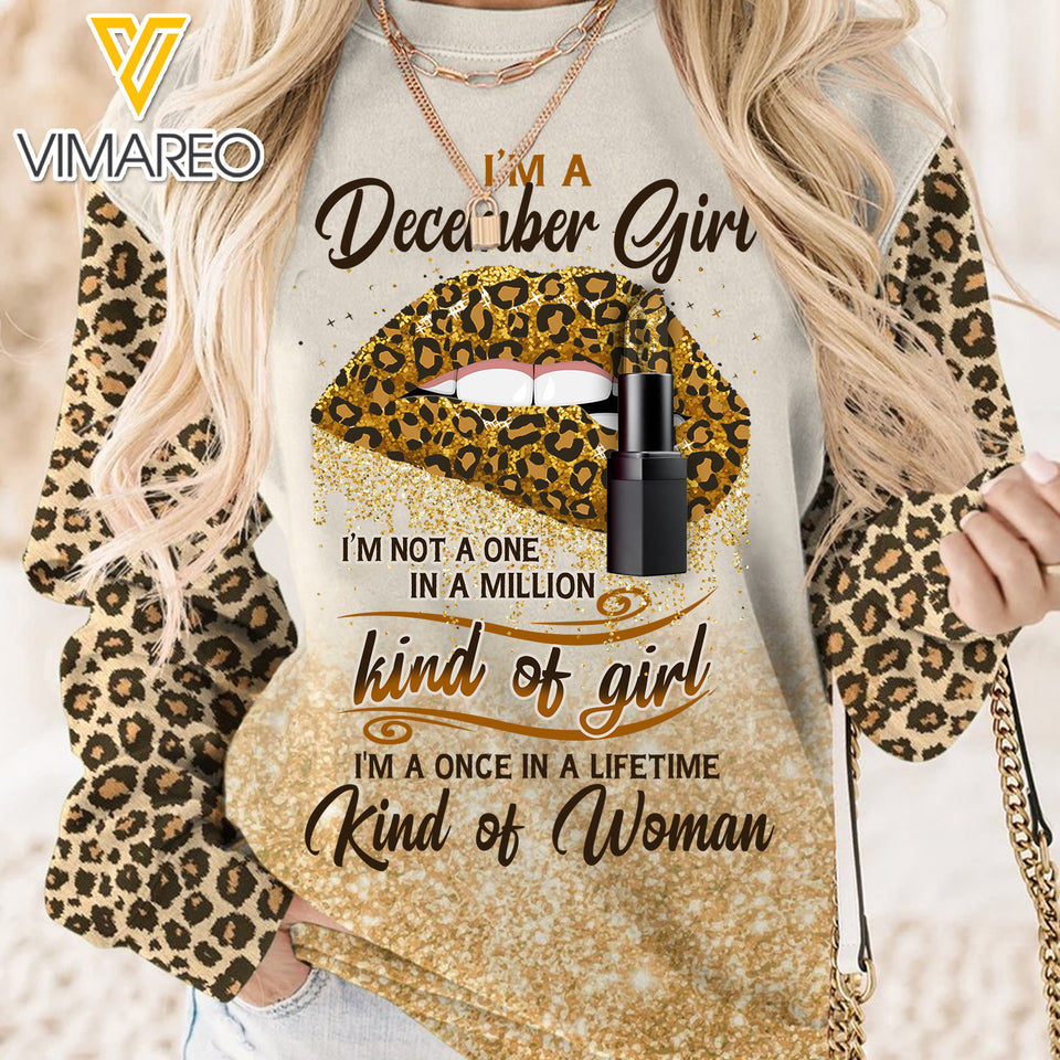 DECEMBER GIRL KIND OF WOMEN SWEATSHIRT PRINTED TNMA2409