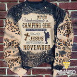 NOVEMBER CAMPING GIRL BLOOD OF JESUS SWEATSHIRT PRINTED TNMA0810