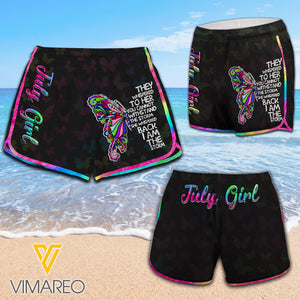 July Girl Women Beach Short Printed JUE-MA23