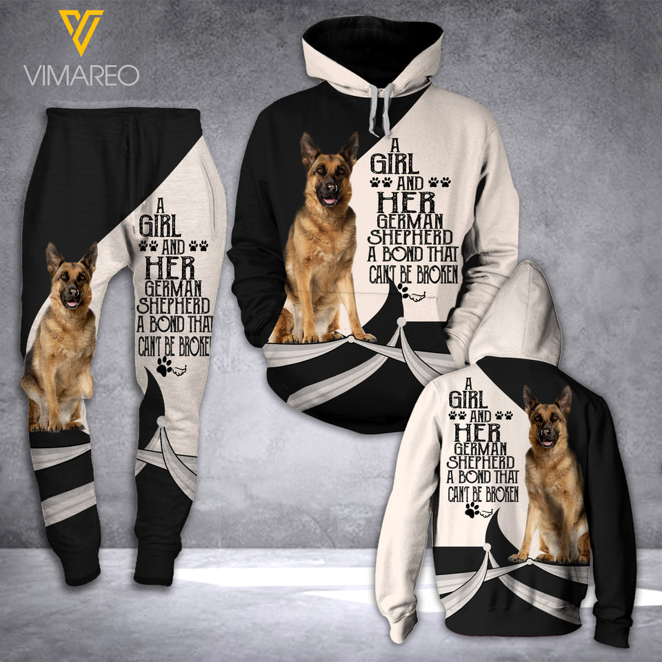 GERMAN SHEPHERD DOG HOODIE COMBO 3D PRINTED LC