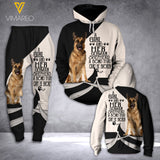 GERMAN SHEPHERD DOG HOODIE COMBO 3D PRINTED LC