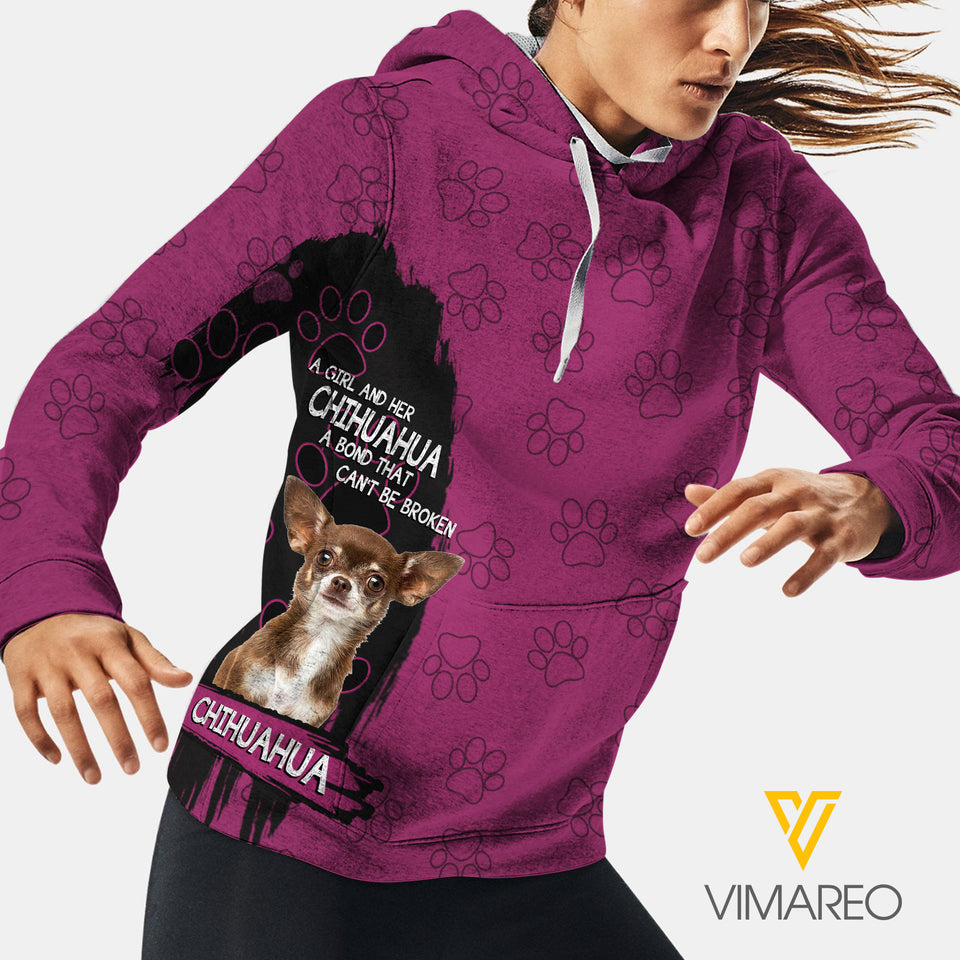 MH CHIHUAHUA DOG HOODIE 3D PRINTED FEB-MA05