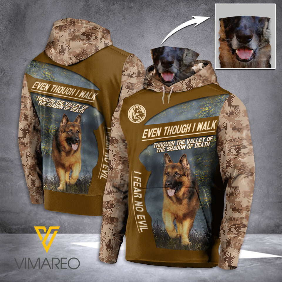 German Shepherd MASK HOODIE 3D PRINTED evil