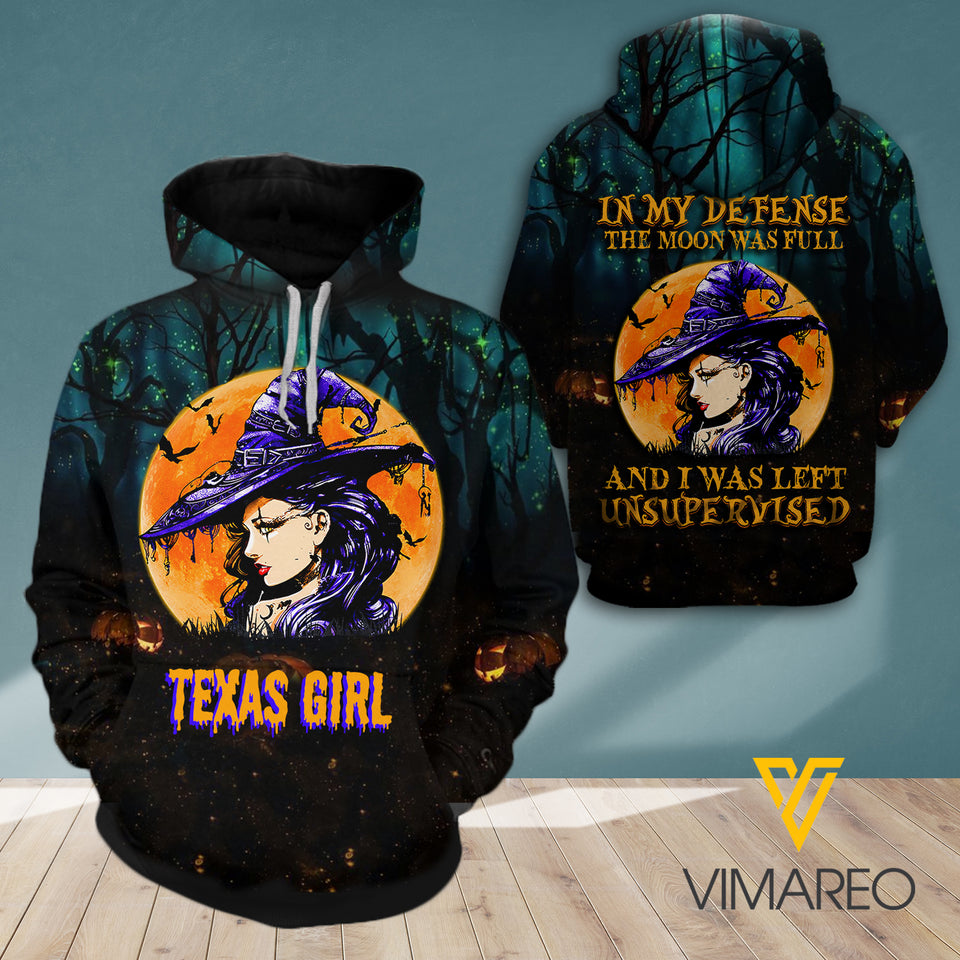 TEXAS GIRL HAPPY HALLOWEEN HOODIE 3D PRINTED NEY168A